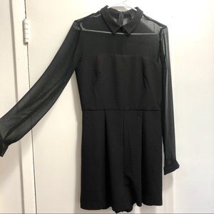 ASOS Black Collared Romper 6 TALL 🖤